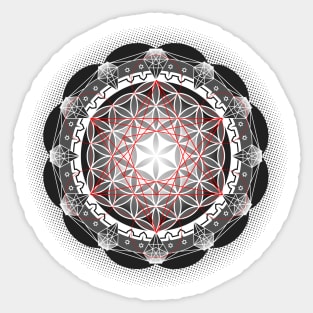 Flower of Life & Metatrons Cube Sticker